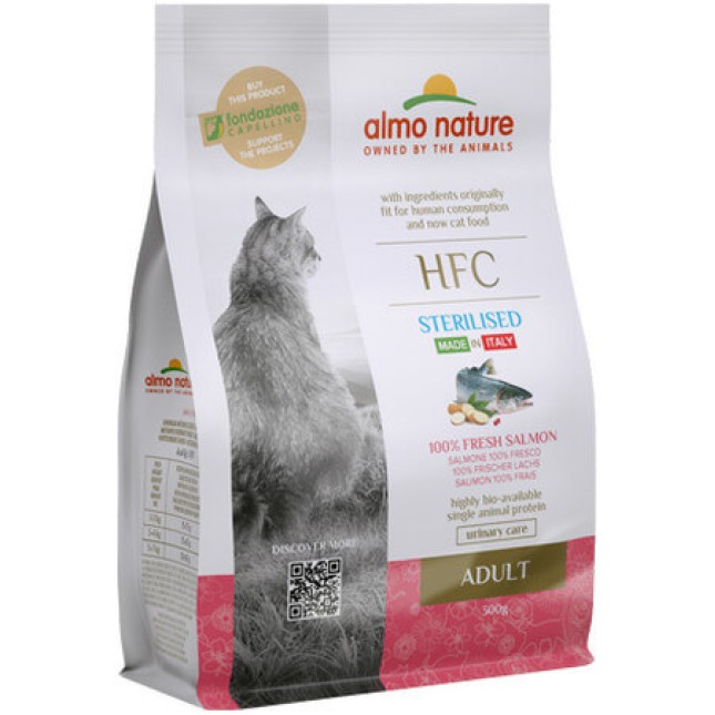 Almo Nature HFC πλήρη μόνο-πρωτεϊνική τροφή για στειρωμένες γάτες με σολομό Almo Nature HFC πλήρη μόνο-πρωτεϊνική τροφή για στειρωμένες γάτες με σολομό