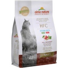 Almo Nature HFC πλήρη μονό-πρωτεϊνική τροφή για στειρωμένες γάτες με μοσχάρι