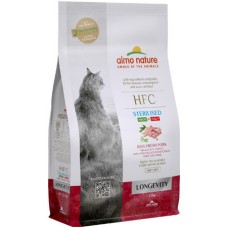 Almo Nature HFC τροφή μακροζωίας για στειρωμένες γάτες με φρέσκο Χοιρινό & μία πηγή ζωικής πρωτεΐνης