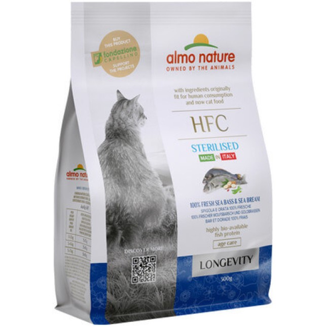 Almo Nature HFC τροφή για στειρωμένες γάτες με Λαβράκι & Τσιπούρα 300g Almo Nature HFC τροφή για στειρωμένες γάτες με Λαβράκι & Τσιπούρα 300g