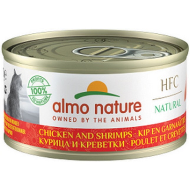 Almo Nature HFC Natural -πλήρη τροφή γάτας με κοτόπουλο & γαρίδες 70g Almo Nature HFC Natural -πλήρη τροφή γάτας με κοτόπουλο & γαρίδες 70g