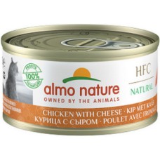 Almo Nature HFC Natural -πλήρη τροφή γάτας με κοτόπουλο & τυρί 70g