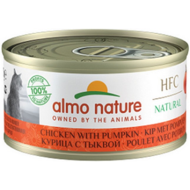 Almo Nature HFC Natural -πλήρη τροφή γάτας με κοτόπουλο & κολοκύθα 70g Almo Nature HFC Natural -πλήρη τροφή γάτας με κοτόπουλο & κολοκύθα 70g