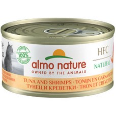 Almo Nature HFC Natural -πλήρη τροφή γάτας με τόνο & γαρίδες 70g