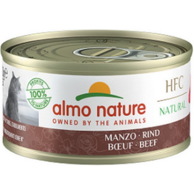 Almo Nature HFC Natural -πλήρη τροφή γάτας με μοσχάρι 70g Almo Nature HFC Natural -πλήρη τροφή γάτας με μοσχάρι 70g