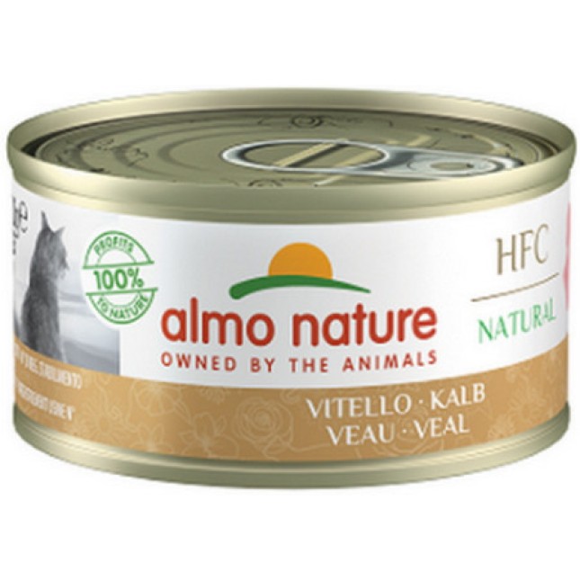 Almo Nature HFC Natural -πλήρη τροφή γάτας με μοσχαράκι 70g
