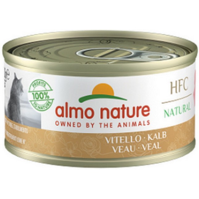 Almo Nature HFC Natural -πλήρη τροφή γάτας με μοσχαράκι 70g Almo Nature HFC Natural -πλήρη τροφή γάτας με μοσχαράκι 70g