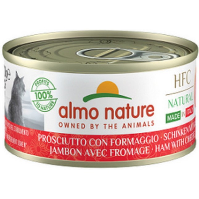 Almo Nature HFC Natural -πλήρη τροφή γάτας Made In Italy με ζαμπόν & τυρί 70g Almo Nature HFC Natural -πλήρη τροφή γάτας Made In Italy με ζαμπόν & τυρί 70g