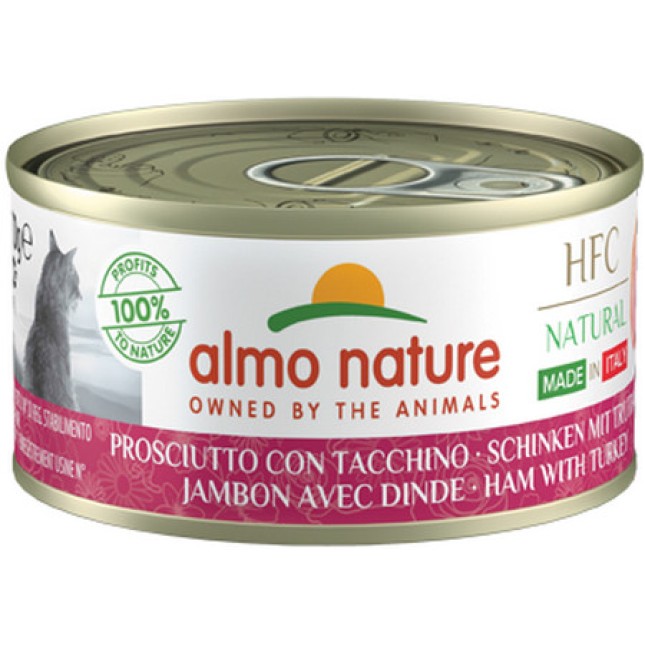 Almo Nature HFC Natural -πλήρη τροφή γάτας Made In Italy με ζαμπόν με γαλοπούλα 70g Almo Nature HFC Natural -πλήρη τροφή γάτας Made In Italy με ζαμπόν με γαλοπούλα 70g