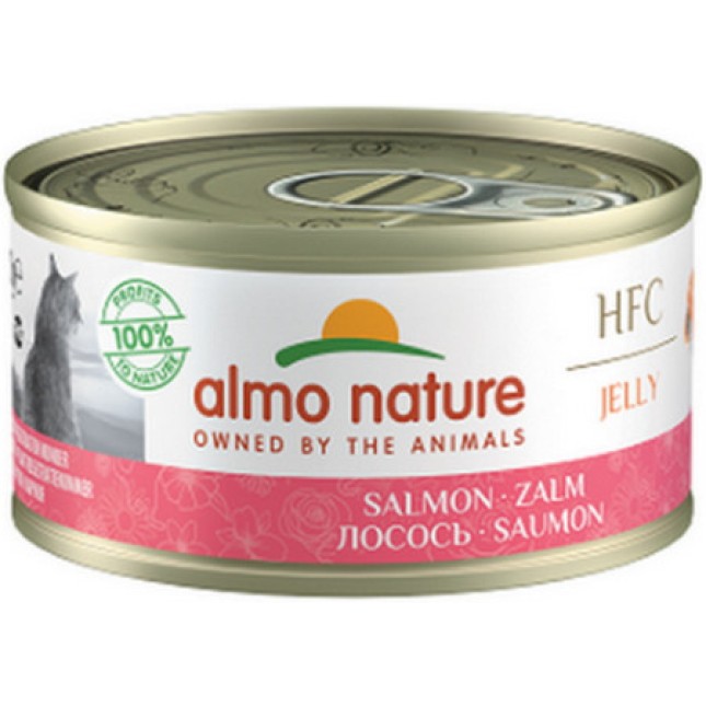 Almo Nature HFC Natural -πλήρη τροφή γάτας σε ζελέ με σολομό 70g Almo Nature HFC Natural -πλήρη τροφή γάτας σε ζελέ με σολομό 70g