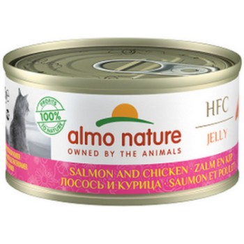 Almo Nature HFC Natural -πλήρη τροφή γάτας σε ζελέ με σολομό & κοτόπουλο 70g Almo Nature HFC Natural -πλήρη τροφή γάτας σε ζελέ με σολομό & κοτόπουλο 70g