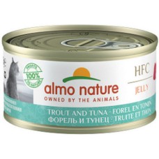 Almo Nature HFC Natural -πλήρη τροφή γάτας σε ζελέ με πέστροφα & τόνο 70g