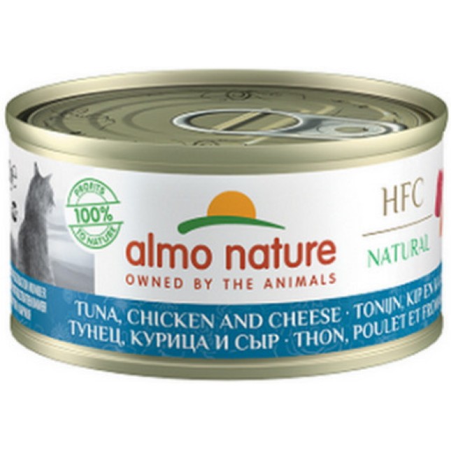 Almo Nature HFC Natural -πλήρη τροφή γάτας CUISINE με Τόνο, Κοτόπουλο & Τυρί 70g Almo Nature HFC Natural -πλήρη τροφή γάτας CUISINE με Τόνο, Κοτόπουλο & Τυρί 70g