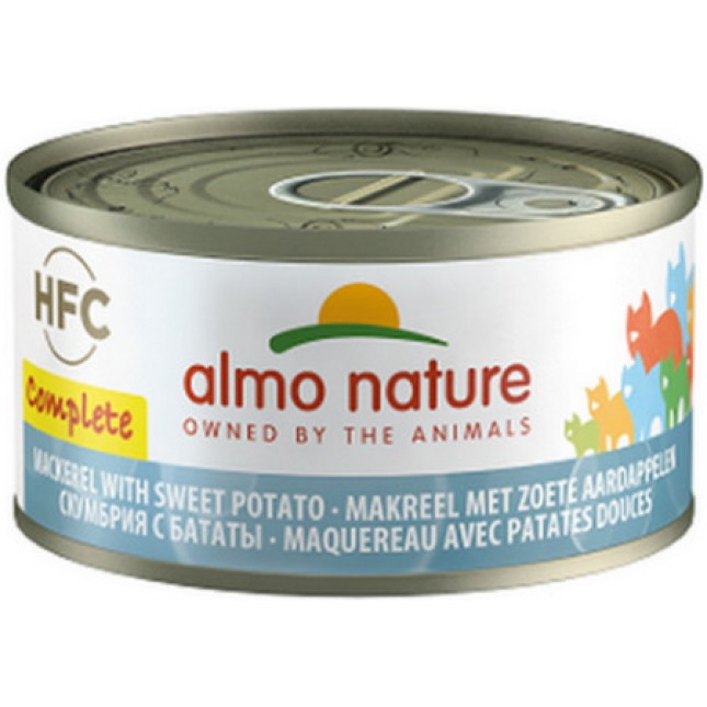 Almo Nature HFC Natural -πλήρη τροφή γάτας COMPLETE με σκουμπρί με πατάτες 70g