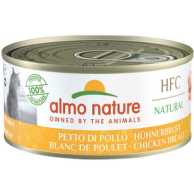 Almo Nature HFC Natural -πλήρη τροφή για γάτες με στήθος κοτόπουλου 150g Almo Nature HFC Natural -πλήρη τροφή για γάτες με στήθος κοτόπουλου 150g