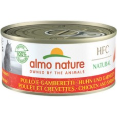 Almo Nature HFC Natural -πλήρη τροφή για γάτες με κοτόπουλο & γαρίδες 150g Almo Nature HFC Natural -πλήρη τροφή για γάτες με κοτόπουλο & γαρίδες 150g