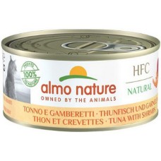 Almo Nature HFC Natural -πλήρη τροφή για γάτες με τόνο και γαρίδες 150g Almo Nature HFC Natural -πλήρη τροφή για γάτες με τόνο και γαρίδες 150g