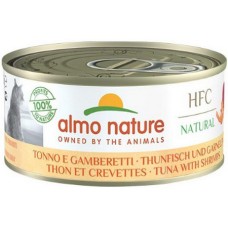 Almo Nature HFC Natural -πλήρη τροφή για γάτες με τόνο και γαρίδες 150g