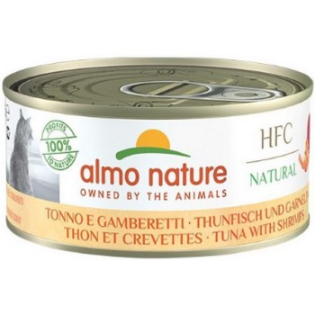 Almo Nature HFC Natural -πλήρη τροφή για γάτες με τόνο και γαρίδες 150g