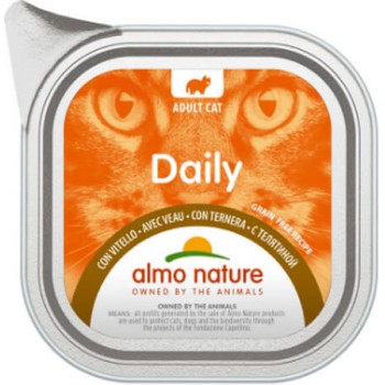 Almo Nature DAILY χωρίς σιτηρά, χωρίς γλουτένη με μοσχαράκι 100g Almo Nature DAILY χωρίς σιτηρά, χωρίς γλουτένη με μοσχαράκι 100g