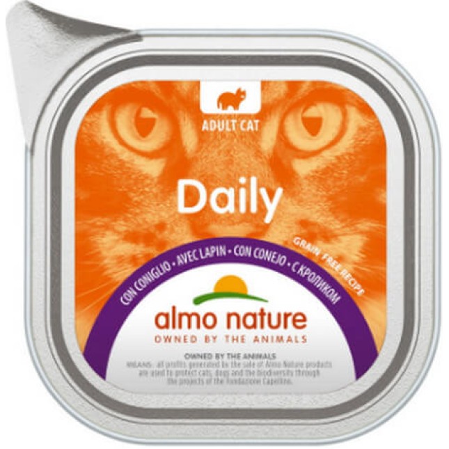 Almo Nature DAILY χωρίς σιτηρά, χωρίς γλουτένη με κουνέλι 100g Almo Nature DAILY χωρίς σιτηρά, χωρίς γλουτένη με κουνέλι 100g