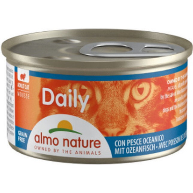 Almo Nature DAILY τροφή γάτας σε MOUSSE Menu με ψάρια ωκεανού, 85g Almo Nature DAILY τροφή γάτας σε MOUSSE Menu με ψάρια ωκεανού, 85g