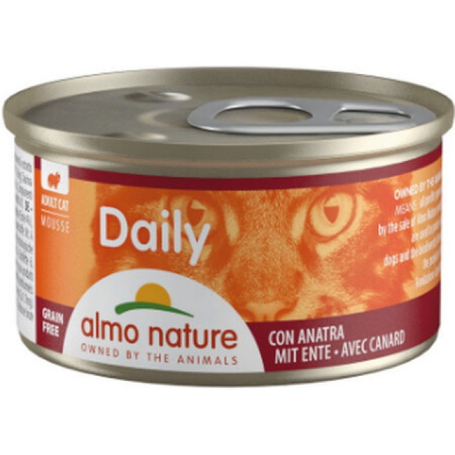 Almo Nature DAILY τροφή γάτας σε MOUSSE Menu με πάπια, 85g Almo Nature DAILY τροφή γάτας σε MOUSSE Menu με πάπια, 85g