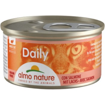 Almo Nature DAILY τροφή γάτας σε MOUSSE Menu με σολομό,  85g