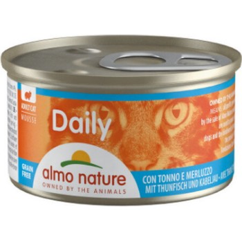 Almo Nature DAILY τροφή γάτας σε MOUSSE Menu με τόνο και βακαλάο, 85g Almo Nature DAILY τροφή γάτας σε MOUSSE Menu με τόνο και βακαλάο, 85g