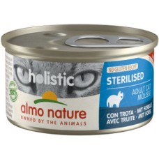 Almo Nature Holistic FUNCTIONAL τροφή για στειρωμένες γάτες με πέστροφα χωρίς σιτηρά  85g