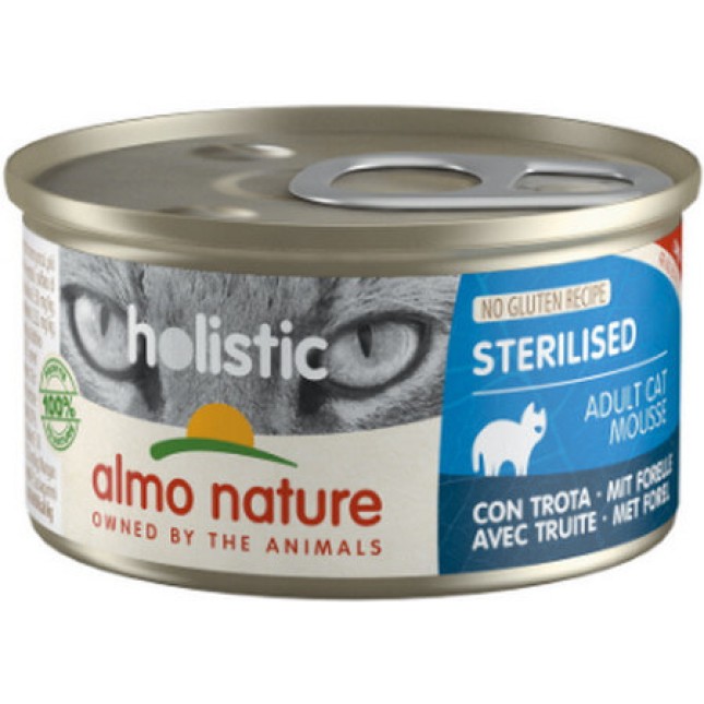 Almo Nature Holistic FUNCTIONAL τροφή για στειρωμένες γάτες με πέστροφα χωρίς σιτηρά 85g Almo Nature Holistic FUNCTIONAL τροφή για στειρωμένες γάτες με πέστροφα χωρίς σιτηρά 85g