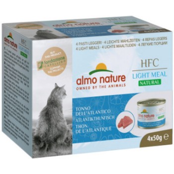 Almo Nature HFC φυσικό ελαφρύ γεύμα για γάτες με τόνο Ατλαντικού χωρίς γλουτένη, χωρίς δημητριακά