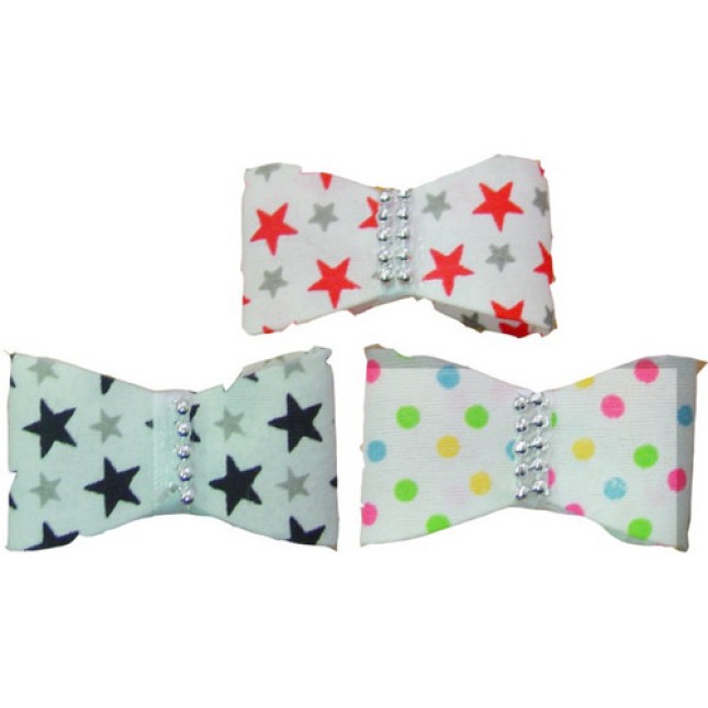 Doggy dolly φιογκάκι star bow με υπέροχο συνδιασμό χρωμάτων και μικρές πέρλες