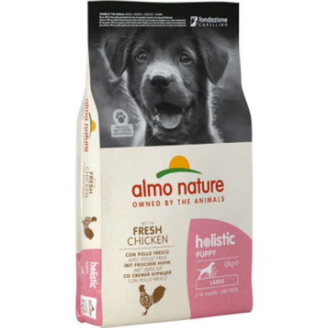 Almo Nature HOLISTIC υψηλής ποιότητας ξηρά τροφή για L κουτάβια με φρέσκο κοτόπουλο 12kg Almo Nature HOLISTIC υψηλής ποιότητας ξηρά τροφή για L κουτάβια με φρέσκο κοτόπουλο 12kg