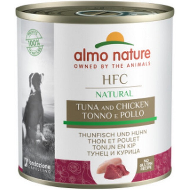 Almo Nature HFC NATURAL τροφή για όλους τους σκύλους με τόνο & κοτόπουλο χωρίς γλουτένη 290g Almo Nature HFC NATURAL τροφή για όλους τους σκύλους με τόνο & κοτόπουλο χωρίς γλουτένη 290g