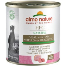 Almo Nature HFC NATURAL τροφή για όλους τους σκύλους με μοσχαράκι με ζαμπόν χωρίς γλουτένη 290g
