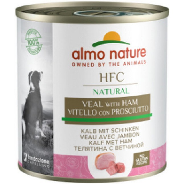 Almo Nature HFC NATURAL τροφή για όλους τους σκύλους με μοσχαράκι με ζαμπόν χωρίς γλουτένη 290g Almo Nature HFC NATURAL τροφή για όλους τους σκύλους με μοσχαράκι με ζαμπόν χωρίς γλουτένη 290g