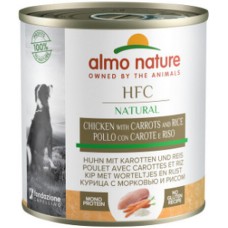 Almo Nature HFC NATURAL τροφή για όλους τους σκύλους με κοτόπουλο με καρότα χωρίς γλουτένη 280g