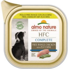 Almo Nature HFC πλήρη τροφή για όλους τους σκύλους με κοτόπουλο & κολοκυθάκια  85g
