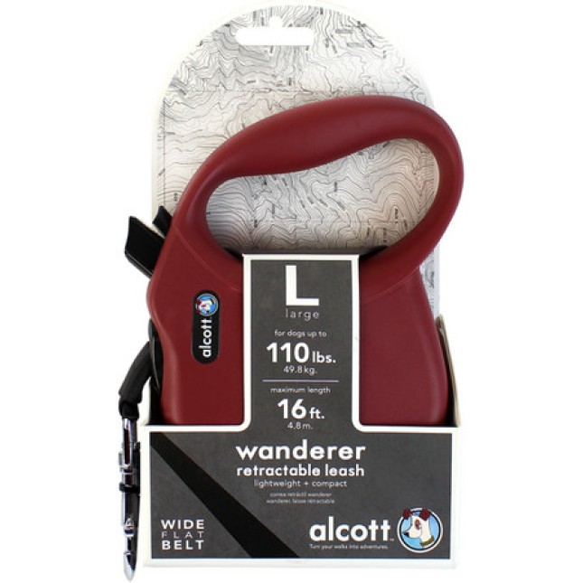 Alcott Wanderer οδηγός επαναφοράς κόκκινος Large 5m Alcott Wanderer οδηγός επαναφοράς κόκκινος Large 5m