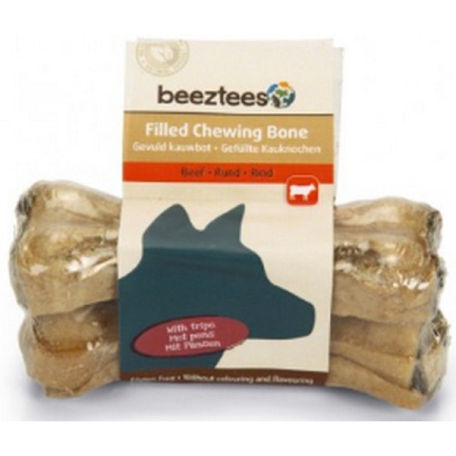 Beeztees Γεμιστό κόκκαλο με πατσά 2τμχ 10cm Beeztees Γεμιστό κόκκαλο με πατσά 2τμχ 10cm