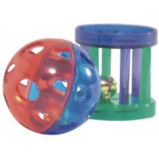 Beeztees μπάλα και κύλινδρος με κουδουνάκι 4cm 2τεμ Beeztees μπάλα και κύλινδρος με κουδουνάκι 4cm 2τεμ