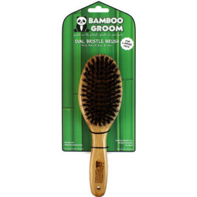 Alcott- Grooming βούρτσα περιποίησης οβαλ με φυσική τρίχας L Alcott- Grooming βούρτσα περιποίησης οβαλ με φυσική τρίχας L