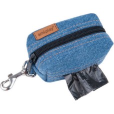 Amiplay-Θήκη για σακούλες ακαθαρσιών βόλτας από αυθεντικό τζιν DENIM Blue, μοναδικό αξεσουάρ μόδας