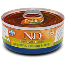Farmina N&D Πλήρης υγρή τροφή για ενήλικες γάτες με κολοκύθα, αγριογούρουνο και μήλα 70g