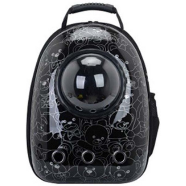Glee  Τσάντα μεταφοράς  Space bag Black Bear για γάτες και μικρόσωμα σκυλιά 30x42x25cm