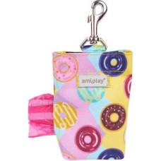 Amiplay-Θήκη για σακούλες ακαθαρσιών βόλτας BE HAPPY Donut με καραμπίνερ και κλείσιμο Velcro