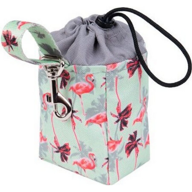 Amiplay-Θήκη Τσάντα για λιχουδιές σκύλου BE HAPPY Flamingo  8 x 6 x 10 cm