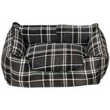 Glee Κρεβάτι TARTAN Γκρι Σκούρο S 60x50x19cm Glee Κρεβάτι TARTAN Γκρι Σκούρο S 60x50x19cm