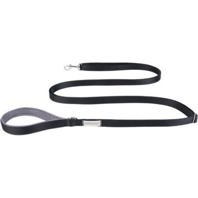 Amiplay- Οδηγός σκύλου Easy Fix SAMBA μαύρο Medium 160-300 x 2cm Amiplay- Οδηγός σκύλου Easy Fix SAMBA μαύρο Medium 160-300 x 2cm